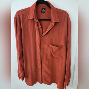 100% SILK Button Down (Men's Small)